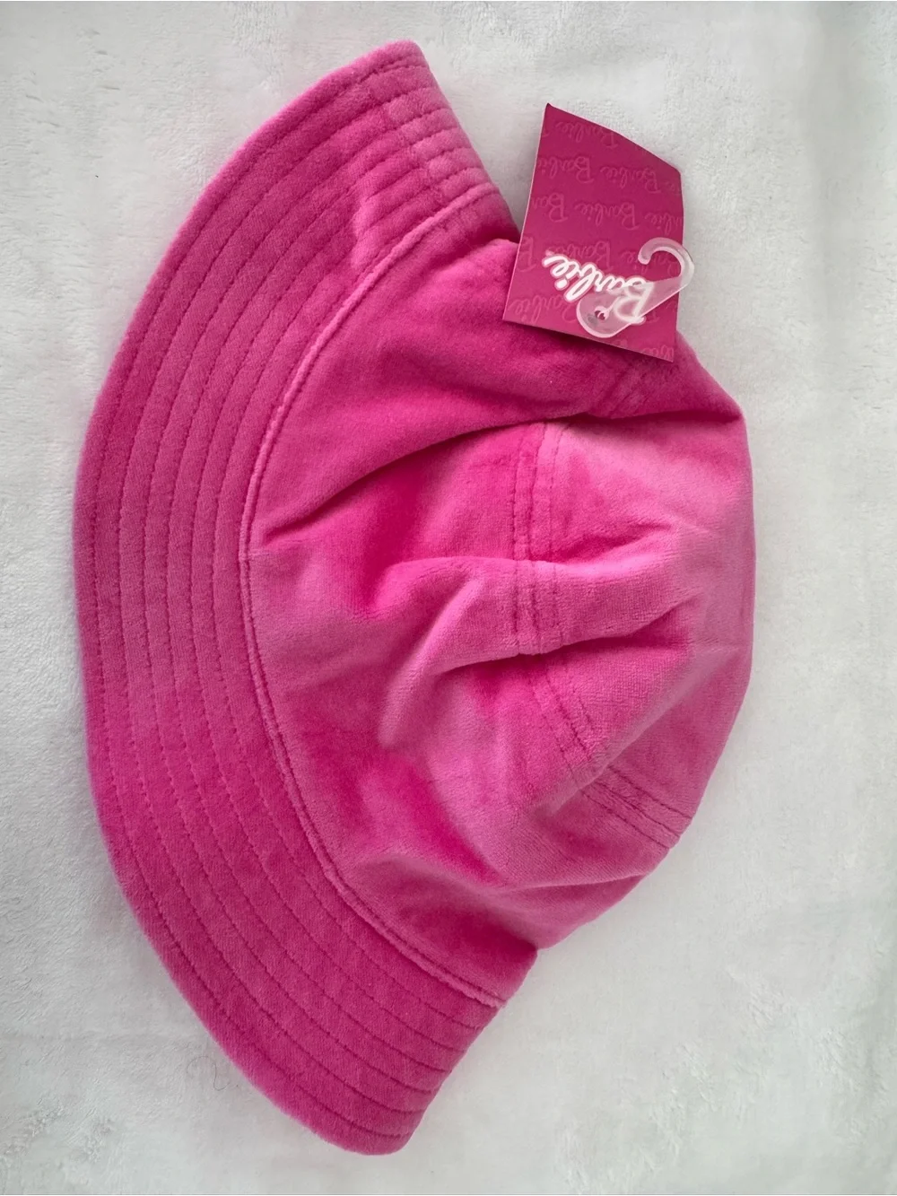 Claire's Hot Pink Kids' Bucket Hat with 'Barbie' Crystal Accent